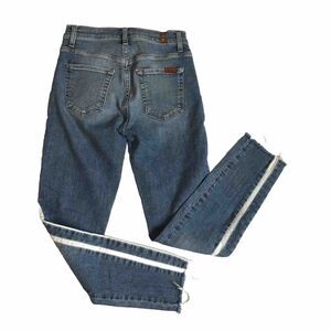 7 Seven For All Mankind Jeans -The Ankle Skinny - White Side Stripe Size 25 EEUC